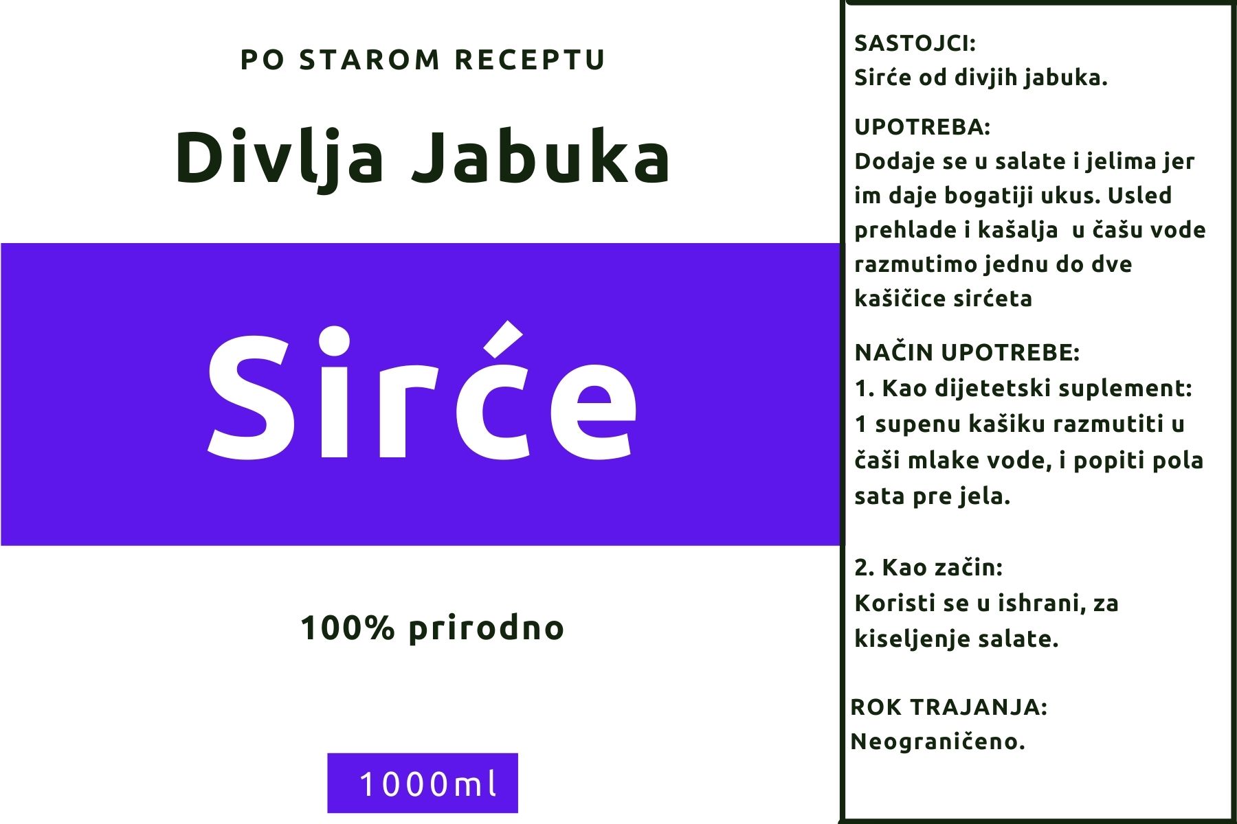 Sirće - Divlja Jabuka